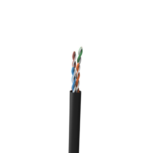 CABLE UTP CAT5E EXTERIOR x305MTS, NEGRO, CCA (BASHQUALITY)